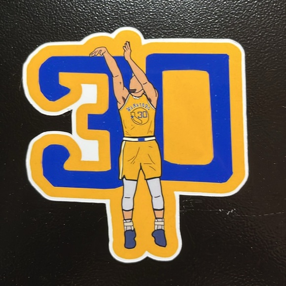 Steph Curry Warriors Sticker Pack 5pcs Golden State Warriors NBA Decals GSW New - Picture 3 of 7
